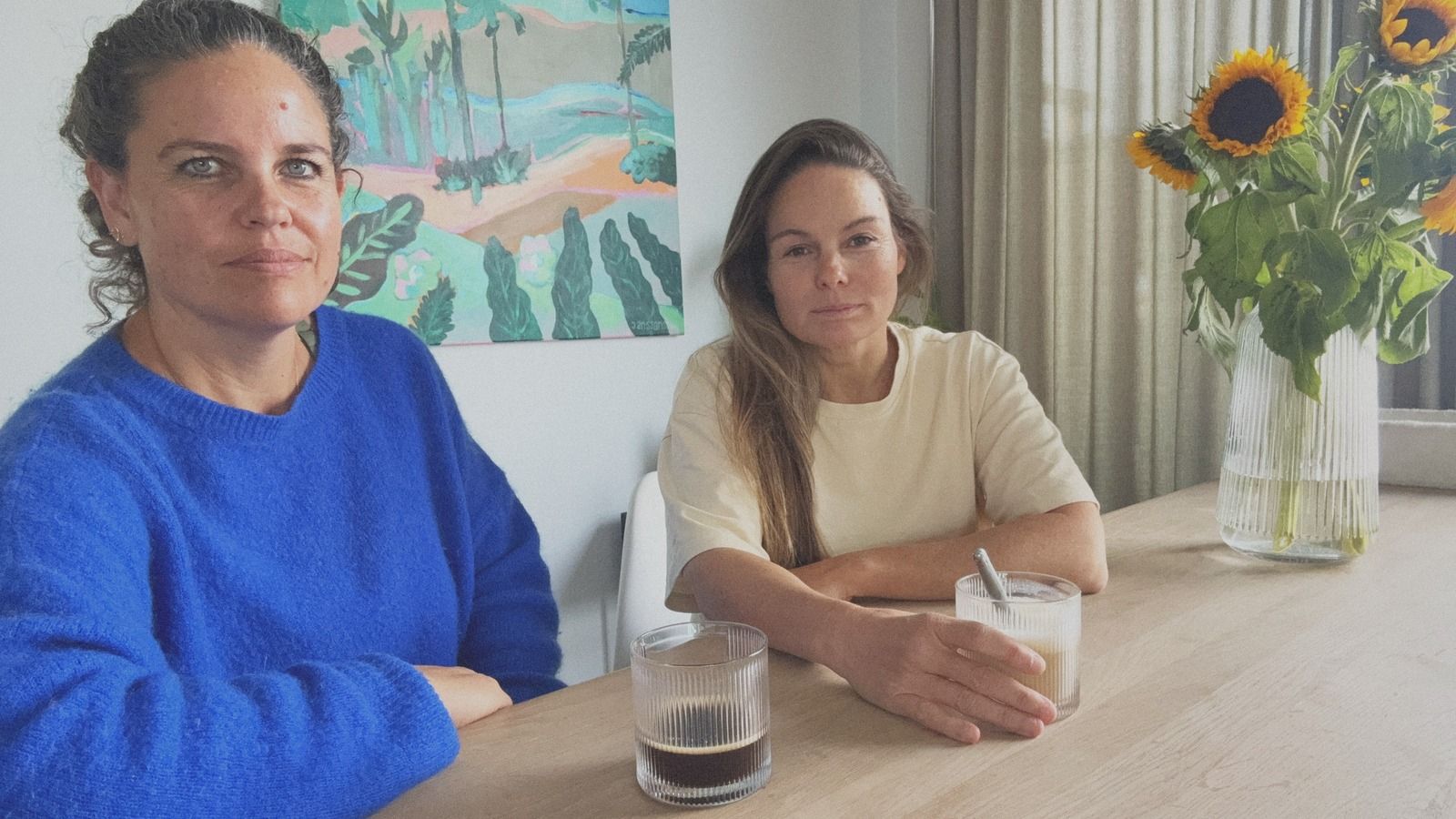 Syl Delissen en Janneke van Soest aan tafel
